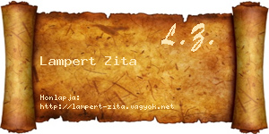 Lampert Zita névjegykártya